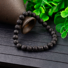 Load image into Gallery viewer, Haima Lava Hematite Bracelet - Black