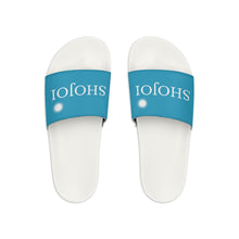 Load image into Gallery viewer, Turquoise ShoJoi Youth Slide Sandals