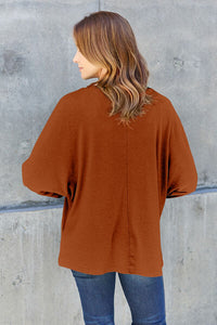 Double Take Round Neck Long Sleeve Top