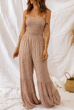 Load image into Gallery viewer, Floral Spaghetti Strap Smocked Wide Leg Jumpsuit