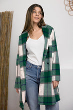 Load image into Gallery viewer, Double Take Plaid Button Up Lapel Collar Coat