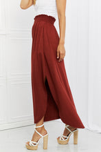 Load image into Gallery viewer, Zenana It&#39;s My Time Full Size Side Scoop Scrunch Skirt in Dark Rust