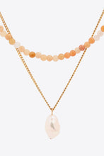 Load image into Gallery viewer, Double-Layered Freshwater Pearl Pendant Necklace