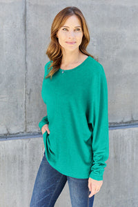 Double Take Round Neck Long Sleeve Top