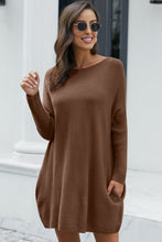 Load image into Gallery viewer, Khaki Oversized Batwing Sleeve Sweater Dress