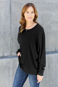 Double Take Round Neck Long Sleeve Top