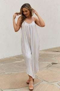 Striped Jumpsuit with Pockets