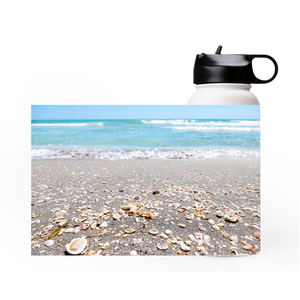 Shells on Beach Water Bottles