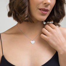 Load image into Gallery viewer, Hope Engraved Silver Heart Necklace