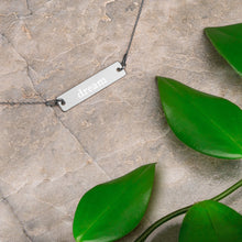 Load image into Gallery viewer, Dream Engraved Silver Bar Chain Necklace
