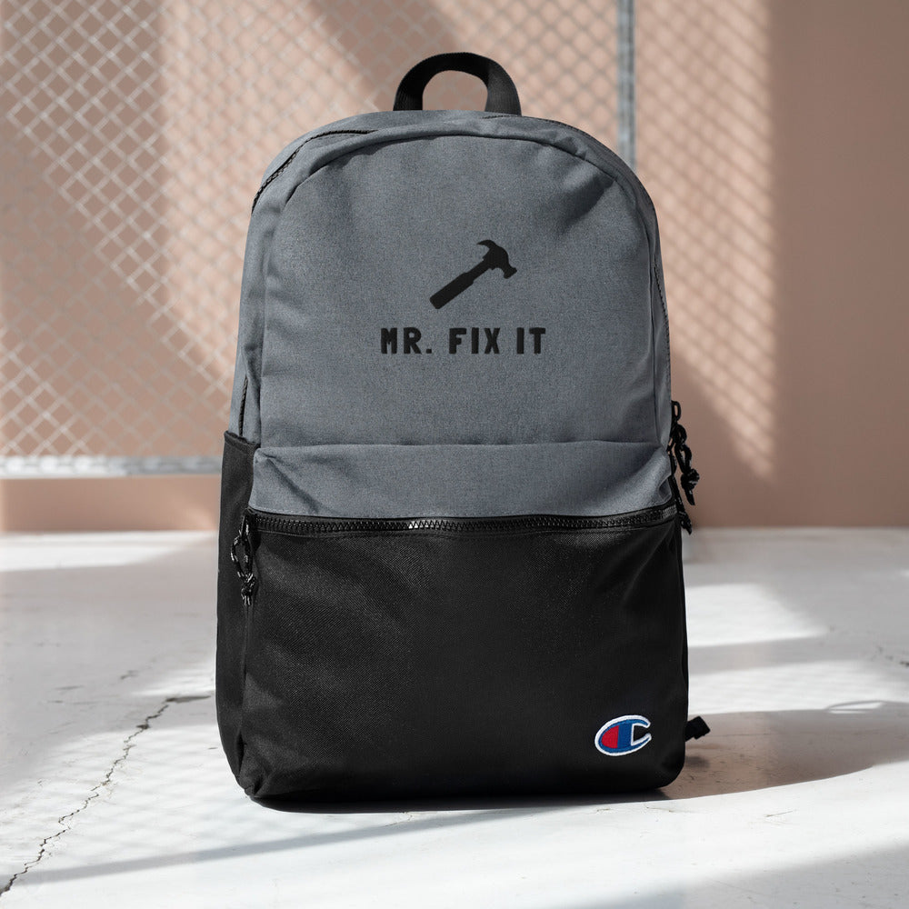 Embroidered Mr. Fix It Champion Backpack