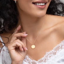 Load image into Gallery viewer, Love Engraved Silver Disc Necklace