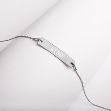 Load image into Gallery viewer, K1ND Engraved Silver Bar Chain Necklace