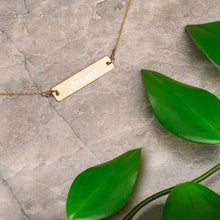 Load image into Gallery viewer, Dream Engraved Silver Bar Chain Necklace