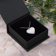 Load image into Gallery viewer, Love Engraved Silver Heart Necklace