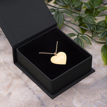 Load image into Gallery viewer, Love Engraved Silver Heart Necklace