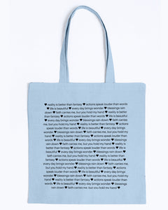 Sentimental Lightweight Canvas Tote