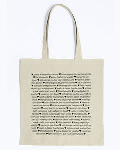 Sentimental Lightweight Canvas Tote